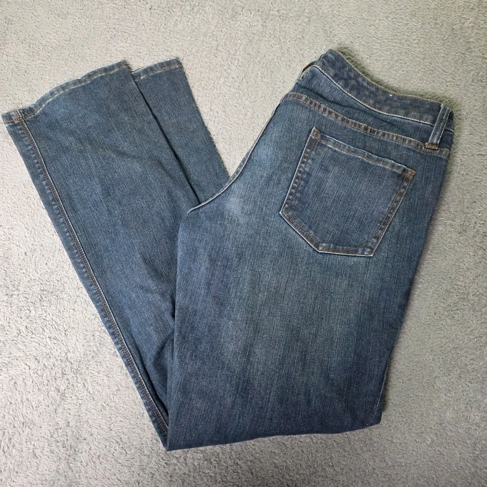 Tommy Hilfiger Womens 12R Straight Leg Jeans Blue Medium Wash Mid Rise Stretch